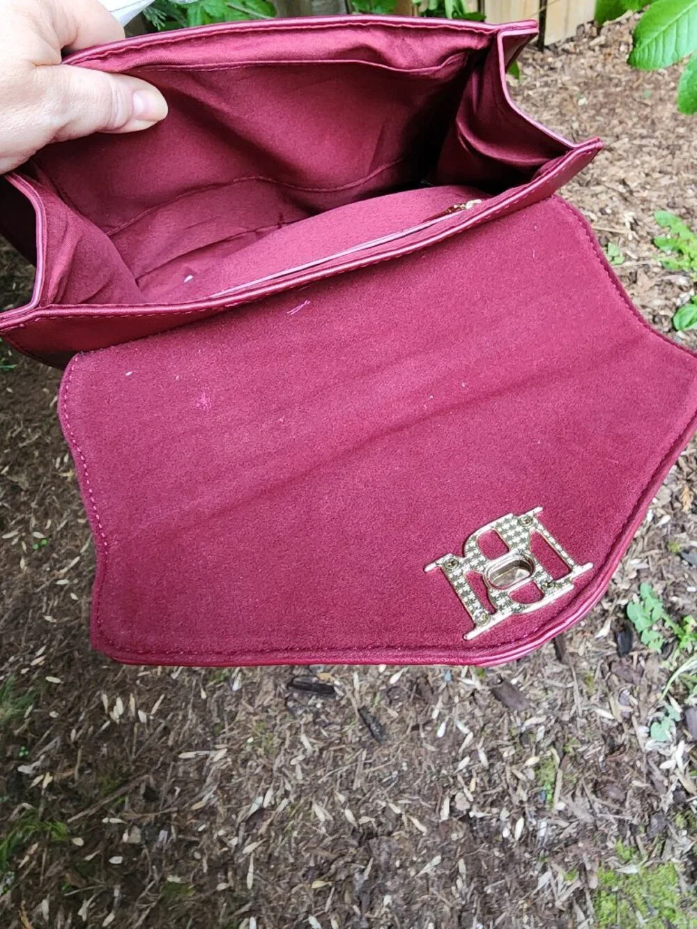 *NWT* Badgley Mischka Burgandy Purse - crossbody or top handle - Picture 10 of 16
